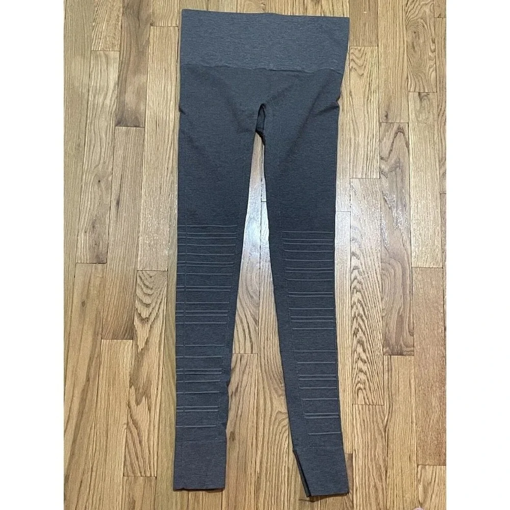 Blanqi‎ Gray Heathered Seamless Hipster Leggings Activewear Athleisure Small S